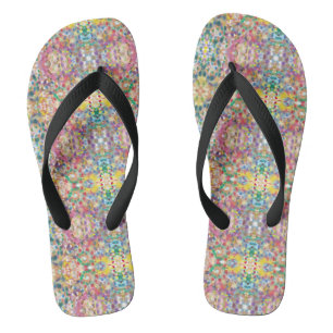 Chanclas de verano para mujer con estampado abstra