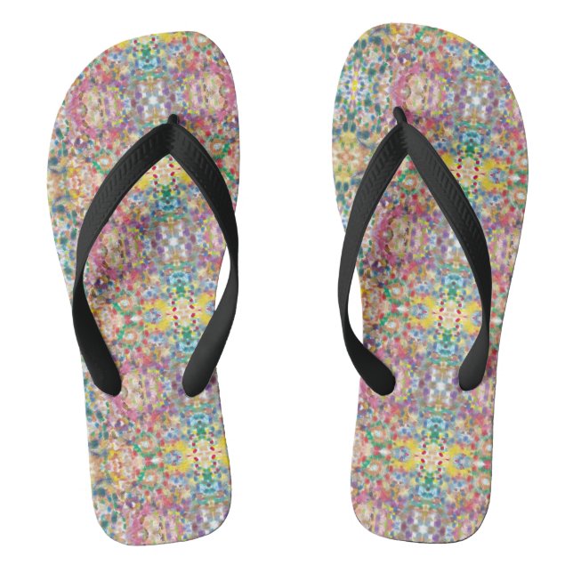 Chanclas de verano para mujer con estampado abstra (Plantilla)