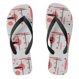Chanclas de verano rojas, negras y blancas