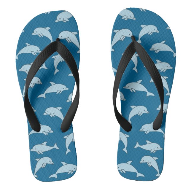 Chanclas Delfines juguetones Diseño Flip Flops (Plantilla)