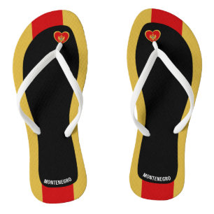 Chanclas Deliciosos colores de la bandera de Montenegro Pat
