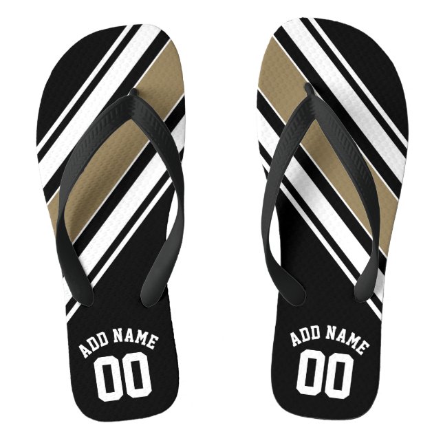 Chanclas Deportes Jersey Black and Gold Stristris Name Numb (Plantilla)