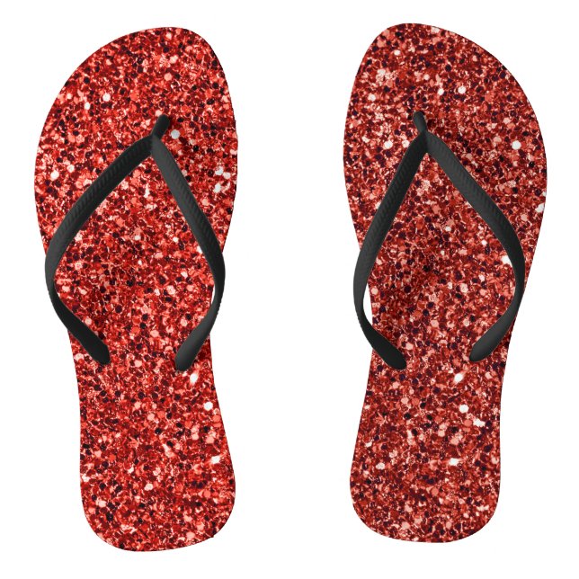 Chanclas Deslumbramiento rojo, brillo y brillo (Plantilla)