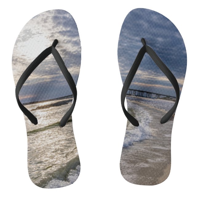 Chanclas Destin Florida Noche Olas Flip Flops (Plantilla)