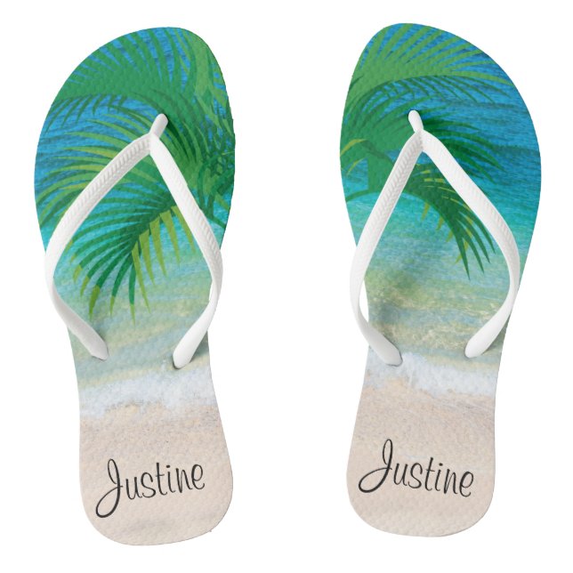 Chanclas Destino tropical personalizado (Plantilla)