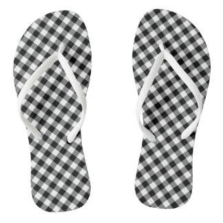 Chanclas Diagonal diagonal media en blanco y negro