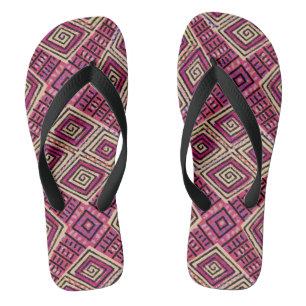 Chanclas Diamantes rosas   Ropa de barro africana