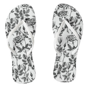 Chanclas dibujo de rosas