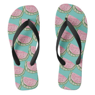 Chanclas Dibujos de sandía con acuarela Patrón pintado