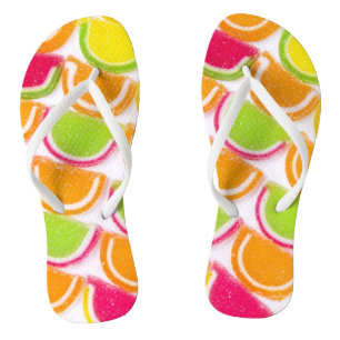 Chanclas Diferente y colorido canto de gelatina