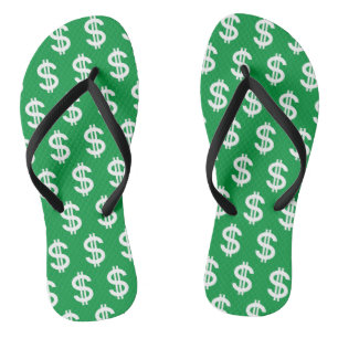 Chanclas Dinero de Rótulo en dólares