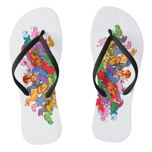 Chanclas Dinosaurios Lindos y Coloridos (Plantilla)