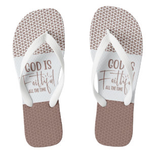 Chanclas Dios Es Fiel Todo El Tiempo Que El Marrón Flip Flo