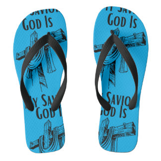 Chanclas Dios es mi Biblia salvadora de Aqua con tema crist