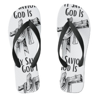 Chanclas Dios es mi Biblia salvadora de temática cristiana