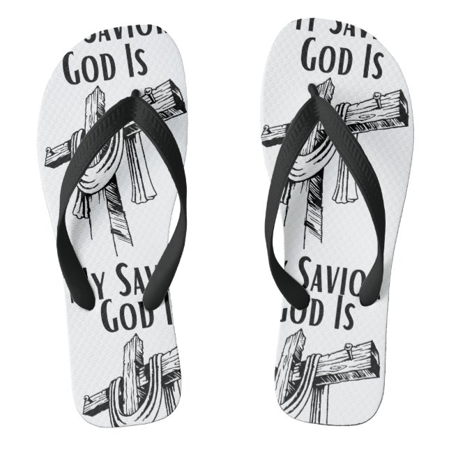 Chanclas Dios es mi Biblia salvadora de temática cristiana (Plantilla)