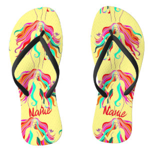 Chanclas Diosa multicolor de pelo largo Thunder_Cove