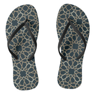 Chanclas Diseño abstracto de patrón geométrico islámico