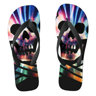 Chanclas Diseño artsy Skull