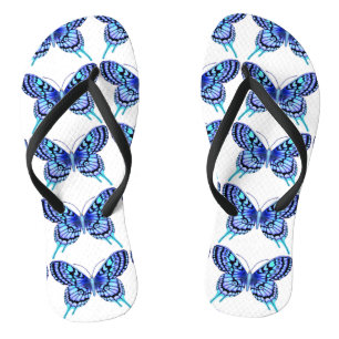 Chanclas diseño azul de las mariposas