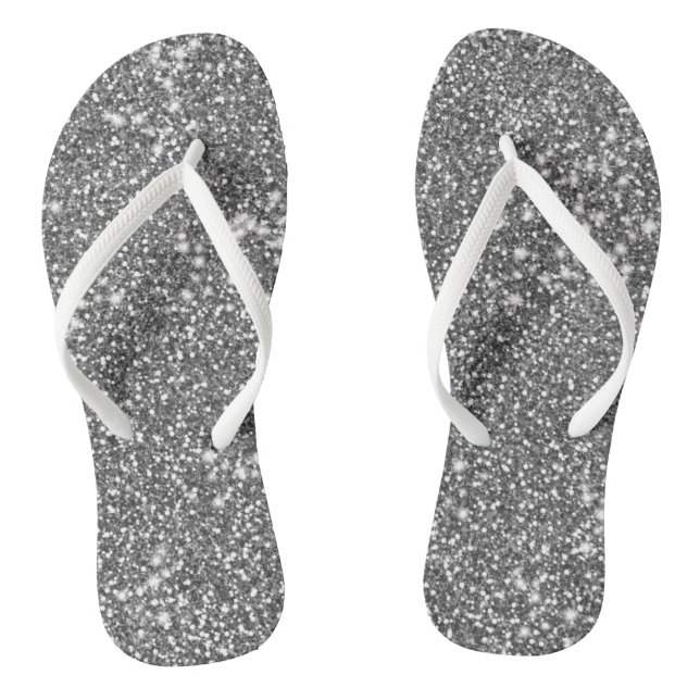 Chanclas Diseño de apariencia de textura de Purpurina gris  (Plantilla)