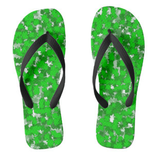 Chanclas Diseño de arte abstracto follaje verde