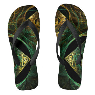 Chanclas Diseño de Arte Fractal Abstracto de Vibraciones Má