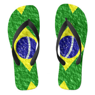 Chanclas Diseño de bandera brasileña