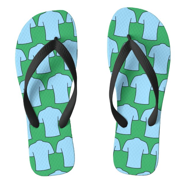 Chanclas Diseño de Camisetas de fútbol en azul cielo claro (Plantilla)