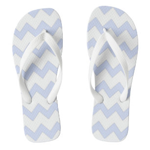 Chanclas Diseño de chevron azul oceánico zigzag azul pastel