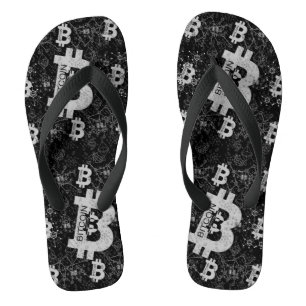 Chanclas Diseño de dinero negro de criptodivisa