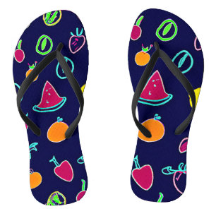 Chanclas Diseño de Fantasía de Frutas Coloridas