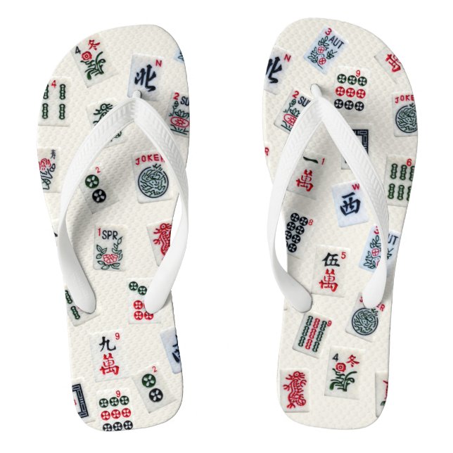 Chanclas Diseño de fichas de juego MahJong   (Plantilla)