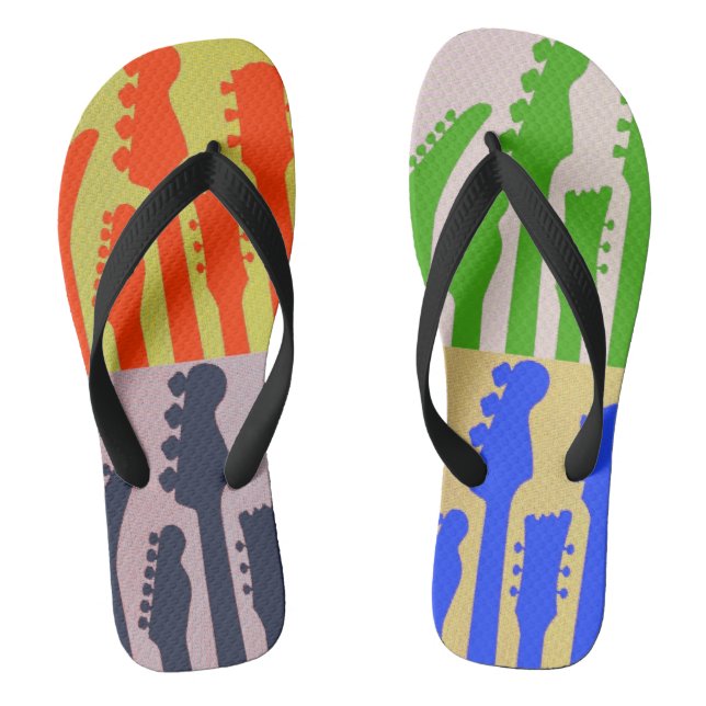 Chanclas Diseño de guitarra multicolor Flip Flops (Plantilla)