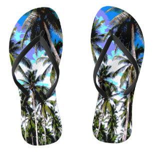 Chanclas Diseño de palmeras de vacaciones tropicales