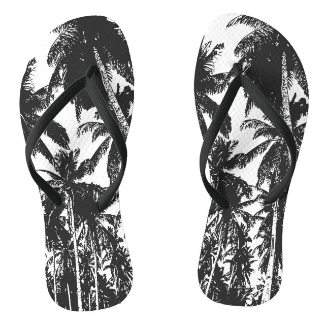 Chanclas Diseño de palmeras tropicales (Plantilla)