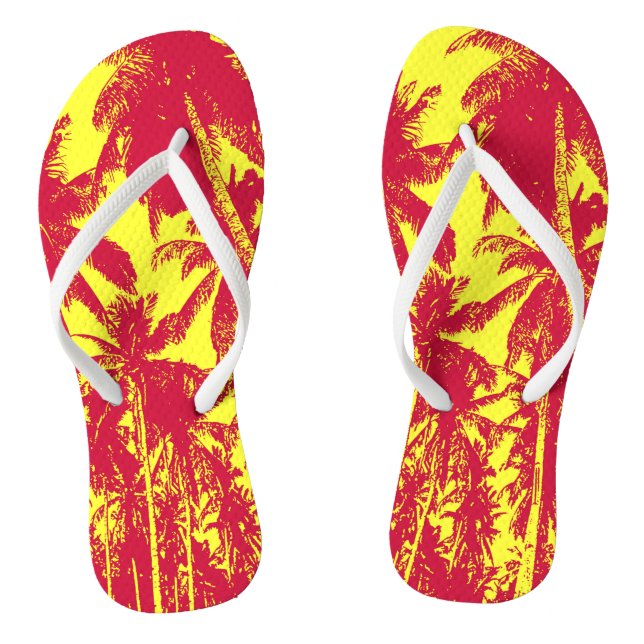 Chanclas Diseño de palmeras tropicales (Plantilla)