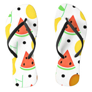 Chanclas Diseño de patrón de frutas tropicales