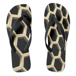 Chanclas Diseño de Patrón de Hexágono Impactante