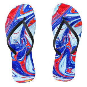Chanclas Diseño de patrón de resumen azul dinámico