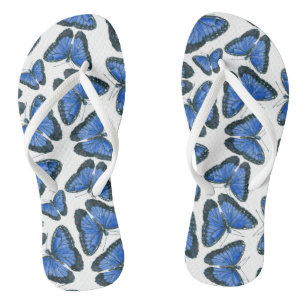 Chanclas Diseño de patrones de morfo azul de mariposa