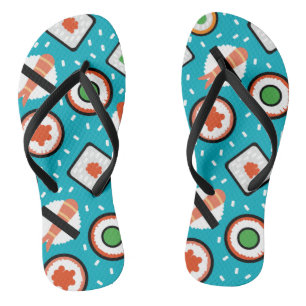 Chanclas Diseño de personalizado sushi en píxeles sin probl
