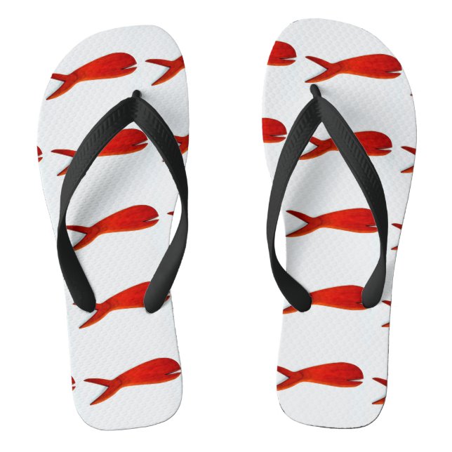 Chanclas diseño de pez rojo (Plantilla)