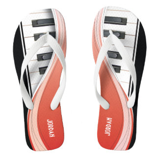 Chanclas Diseño de Piano Divertido Con Swoosh Rojo