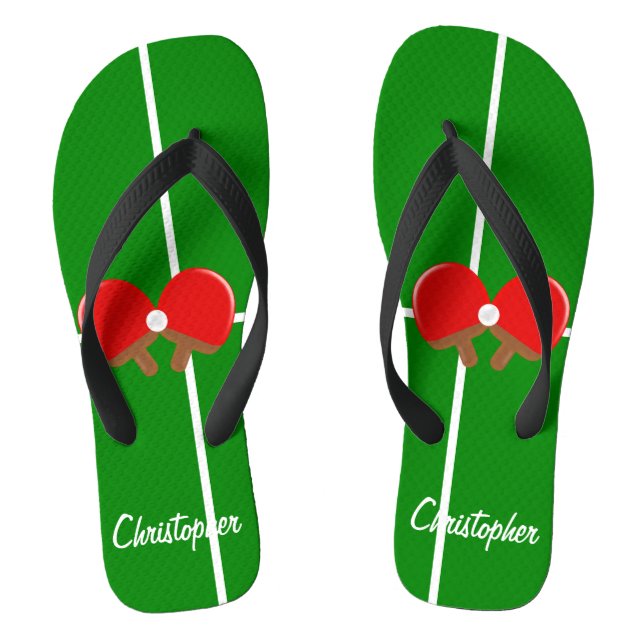 Chanclas Diseño de Ping Pong personalizado (Plantilla)