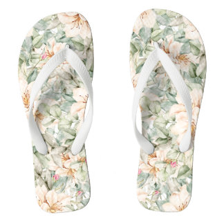 Chanclas diseño floral elegante