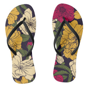 Chanclas Diseño floral elegante
