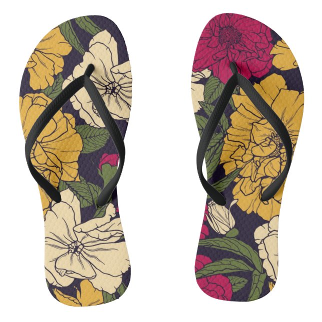 Chanclas Diseño floral elegante (Plantilla)