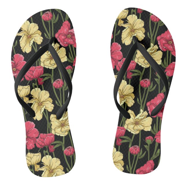 Chanclas Diseño floral elegante 2 (Plantilla)