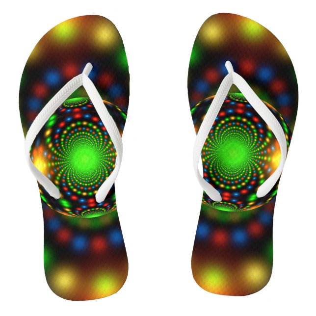 Chanclas Diseño fractal de adorno navideño (Plantilla)